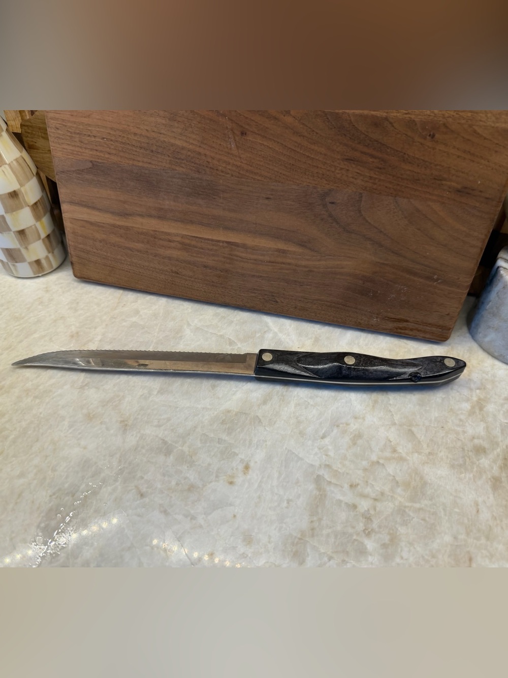 Cutco 1729 JH black petite carver knife 12”